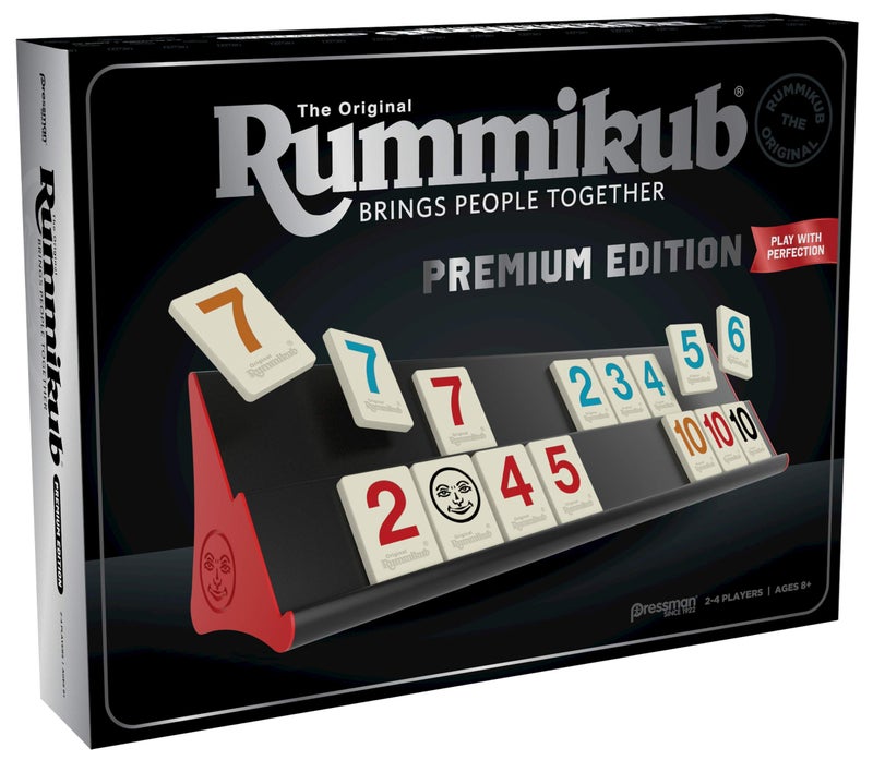 Pressman Rummikub Premium Edition by Pressman - Features Racks - Large Number Engraved Tiles and a Storage Bag for The Ultimate Rummikub Experience by Pressman , Silver - Image 4